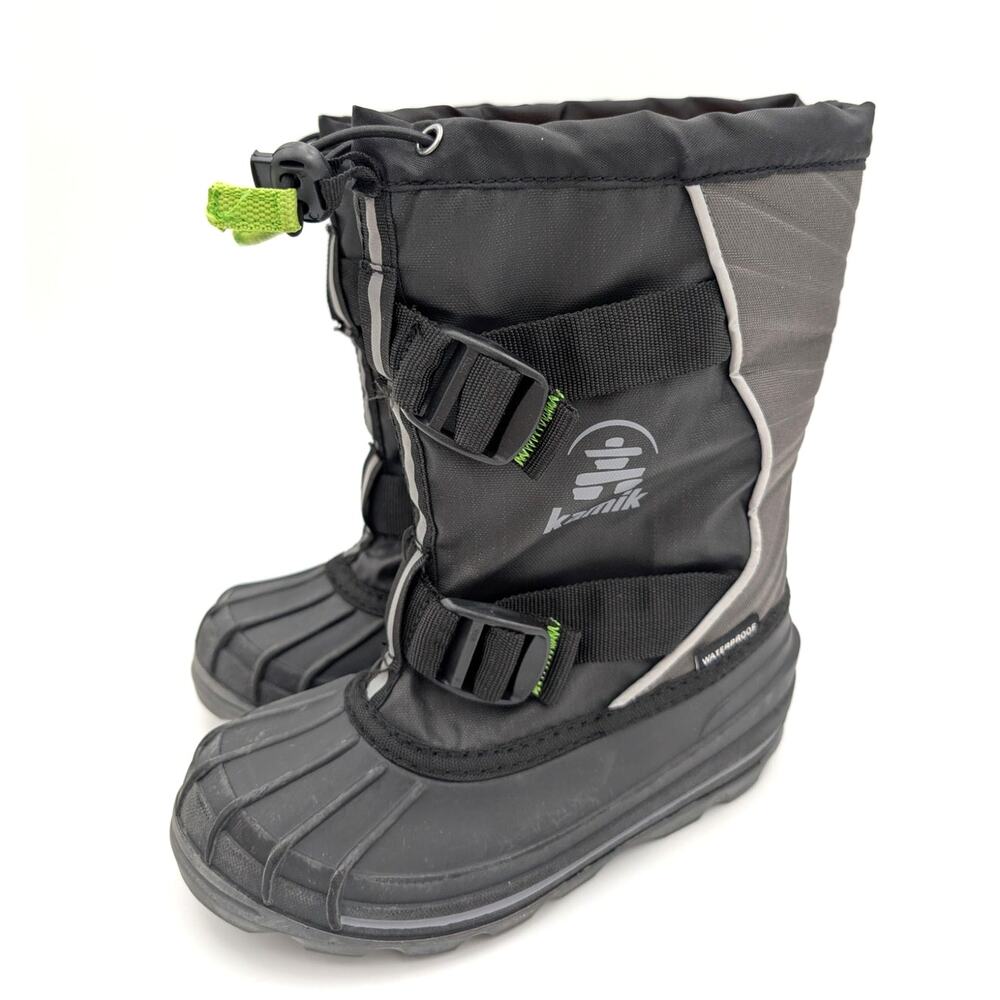 Kamik Glacial 4 Waterproof Winter Boots Little/Big Kids Black Size US2 EU34